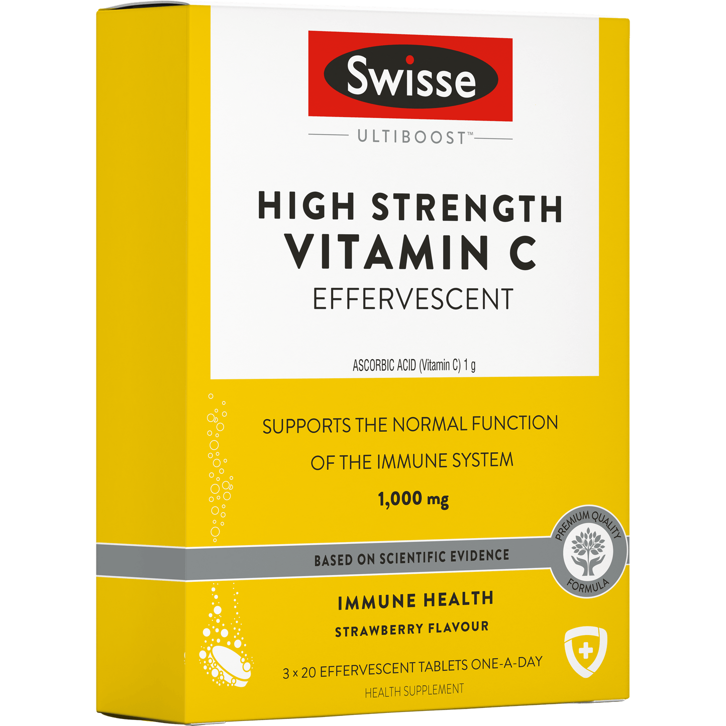 Swisse High Strength Vitamin C Effervescent Carton Front Side