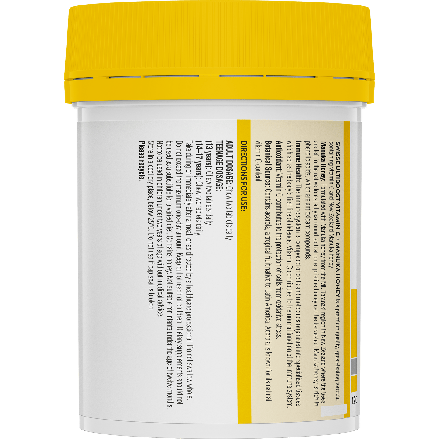 Swisse Vitamin C + Manuka Honey Left Side