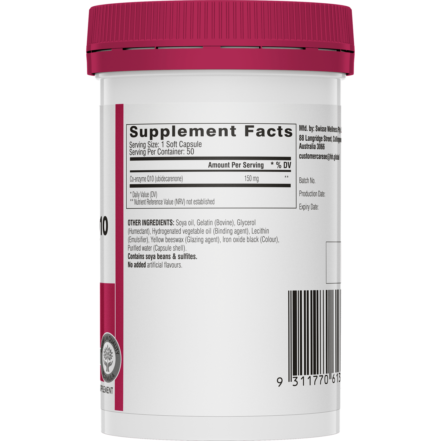 Swisse Ultiboost CoEnzyme Q10 Product Right