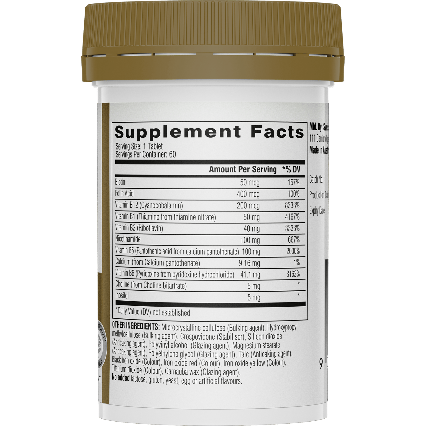 Swisse Vitamin B Complex Right Side