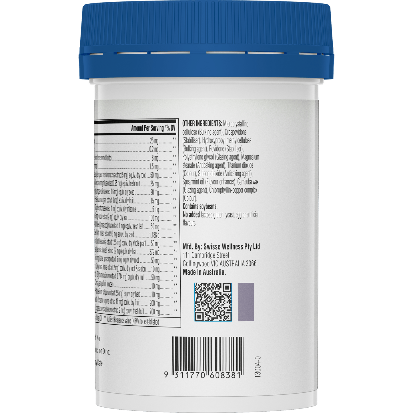 Swisse Mens Multivitamin Right Side