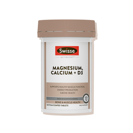 Swisse Magnesium, Calcium and D3 Front Side