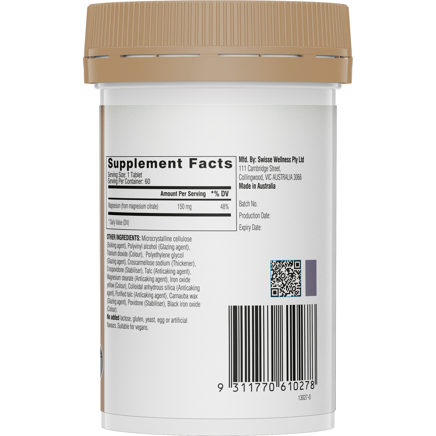 Swisse Magnesium Right Side