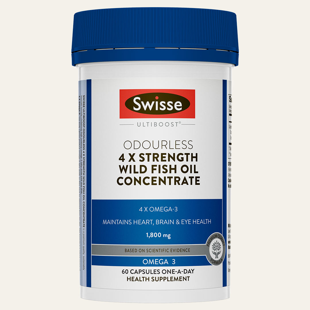 Swisse Ultiboost Odourless 4X Strength Wild Fish Oil Concentrate