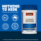 Swisse Ultiboost Odourless 4X Strength Wild Fish Oil Concentrate